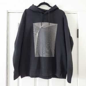 H&M Black Hoodie with Motif